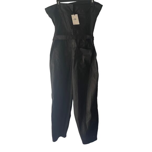 7 For All Mankind NWT Women's Size XL Black Sleeveless Balloon Leg Jumpsuit $398 - Picture 7 of 15